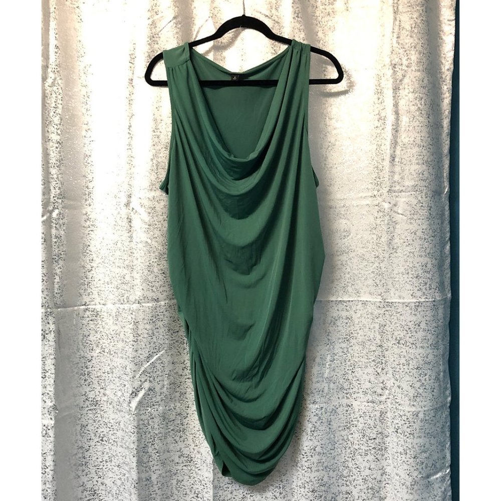Torrid Green Cowl Neck Ruched Professional Top – Size 4 (NWOT)